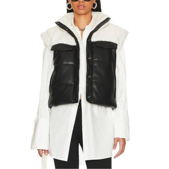 Lovers & Friends Greenpoint Twofer Puffer Jacket Black Size XL NWT - Picture 3 of 12